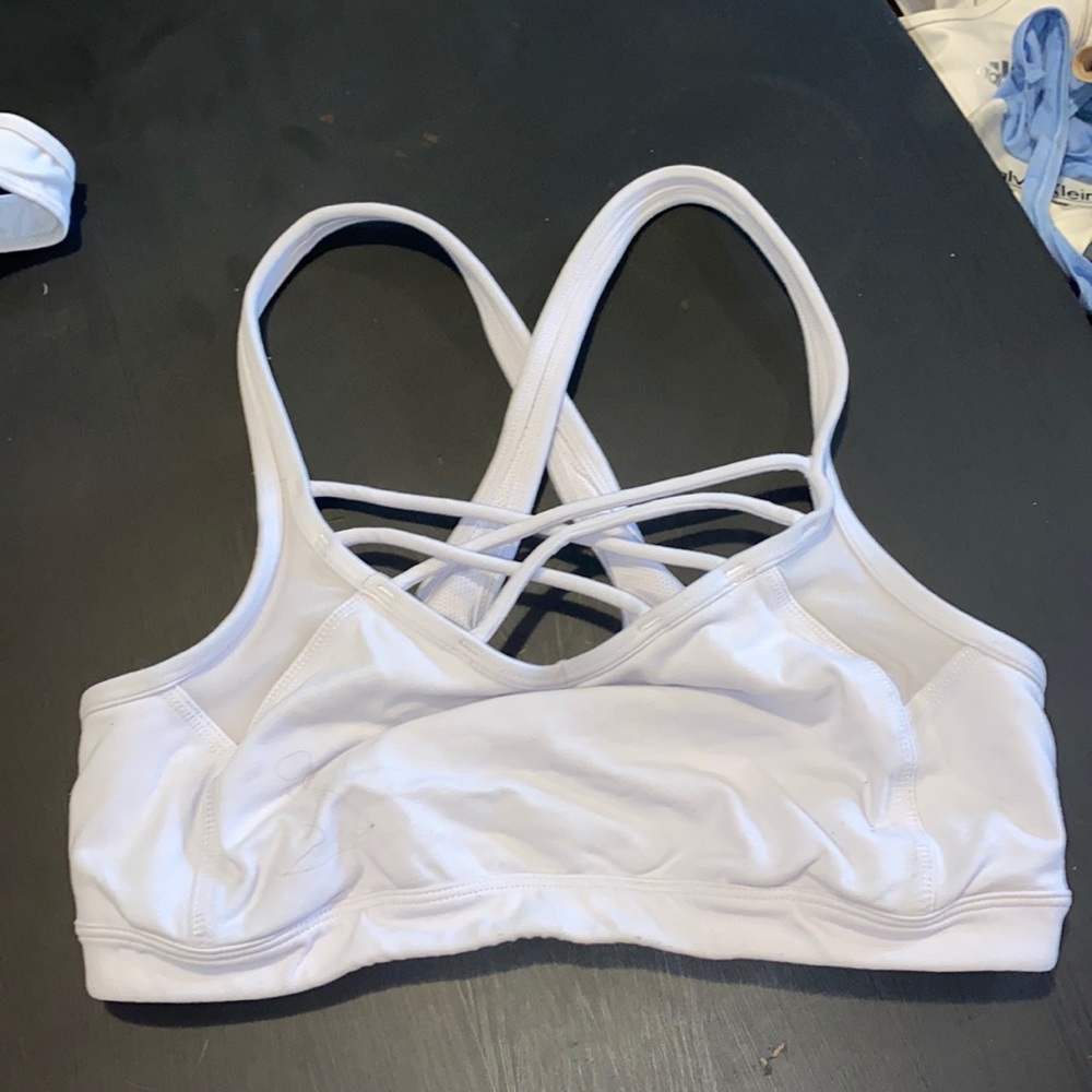 Pinkish/light purple sports bra from athleta